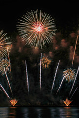 Vertical Horizon Golden Firework Countdown to new year 2025 party time event anniversary...