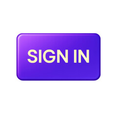 Purple Sign In Button With Bold White Text on Transparent Background