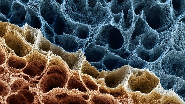 Microscope Cellular Biology: Exploring Microscopic Texture in Organic Structures with Light and Electron Microscopy for Environmental Science and Nature Pattern Analysis