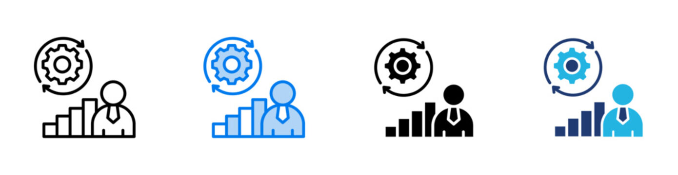 Execution icon set multiple style collection