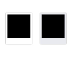 Blank Polaroid Photo Frames Isolated on White Background PNG