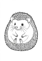 cute hedgehog sketch