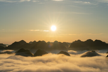 sunrise over the mountains