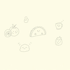 Dessert celebation vector icon set