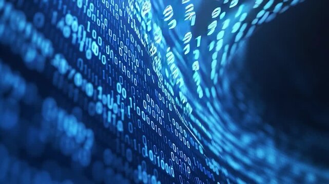 Abstract digital binary code display (1)