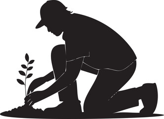 Planting new life fresh seedling being planted new growth and hope for the future in new beginning