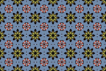 Seamless Decoration Fabric Art Interior Wallpaper Texture Tile Geometric Digital Symmetric Luxury Visual Endless Design Textile Fashion Background Perspective Template Shape Graphic Cloth Pattern.