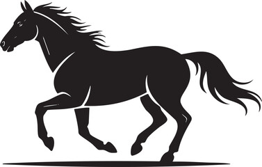 Stunning Black Horse Galloping – Elegant Equestrian Wall Art Print for Home Decor and Horse Lovers