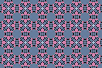 Seamless Decoration Fabric Art Interior Wallpaper Texture Tile Geometric Digital Symmetric Luxury Visual Endless Design Textile Fashion Background Perspective Template Shape Graphic Cloth Pattern.