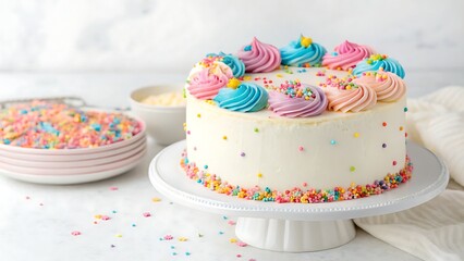 birthday cake with candles