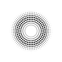Abstract circular dot pattern with radial symmetry