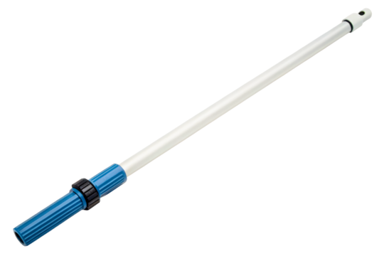 Telescopic aluminum pole for swimming pool cleaning equipment isolated with transparent background