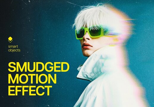 Smudged Motion Photo Effect Mockup