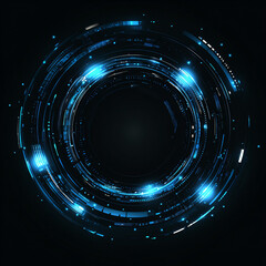 Obraz premium A circle with the glow quot in the dark