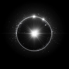 Fototapeta premium A circle with the glow quot in the dark