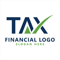 Letter tax abstract logo design icon modern vector template