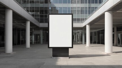 Blank street billboard poster vertical