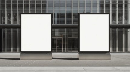 Blank street billboard poster vertical