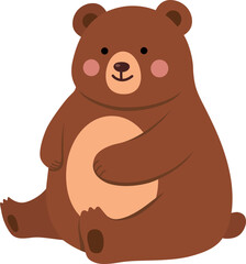 Bear, Alphabet Animal Illustration, 곰  