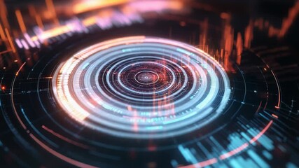 Futuristic hud interface displaying complex data analysis and processing - Powered by Adobe