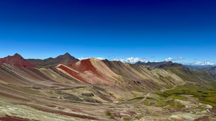  Panorama of Rainbow Mountain Range under Clear Sky &ndash; Andes Ridge in Peru