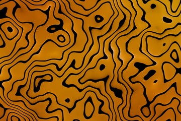 orange background with abstract wavy lines pattern