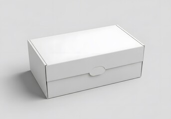 Naklejka premium Blank White Cardboard Box Mockup for Packaging Design