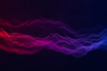 blue abstract background, digital technology in the form of waves