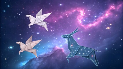 Paper horses in the sky