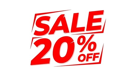 3d render of a discount sign on a white background