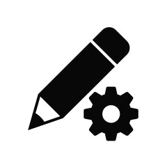 Pencil and gear icon representing editing and settings