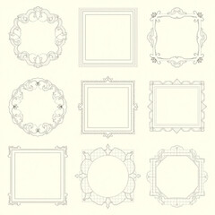  Frame pettern desgine vector  illustration