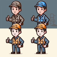 vector illustration of worker