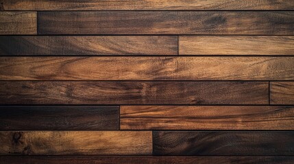Naklejka premium A stack of neatly arranged wooden planks, creating a warm background.