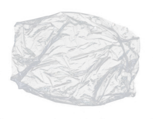 Crumpled transparent plastic wrap