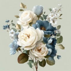 The image is a digitally created illustration of a floral arrangement