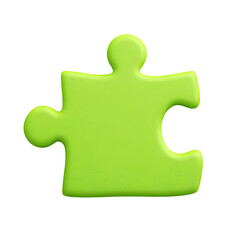 Fototapeta premium 3d puzzle piece isolated on white background PNG 