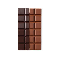 Fototapeta premium Two Overlapping Chocolate Bars with Arranged Tiles