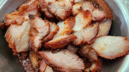 Delicious Sliced Char Siu or Chinese BBQ Pork