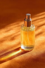 Amber Perfume Bottle, Sunlit Texture