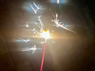 fireworks in the night sky