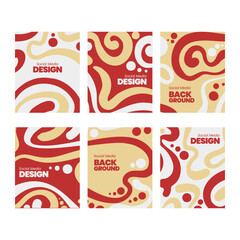 Naklejka premium Modern Abstract Swirls Template Kit for Social Media