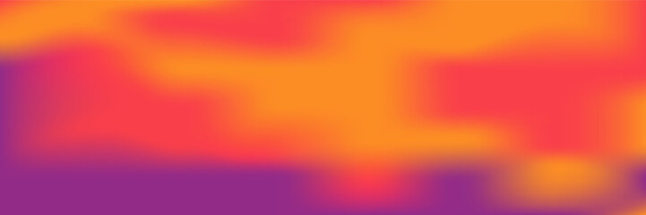 Horizontal autumn background bright abstract blurs with copy space. Vector gradient background with red, orange and purple smooth transition. Beautiful modern background mixed grid