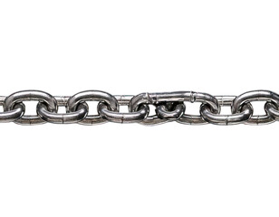 Fototapeta premium Metallic chain with missing link