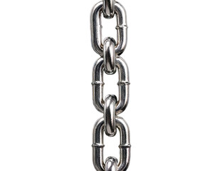 Silver chain links closeup