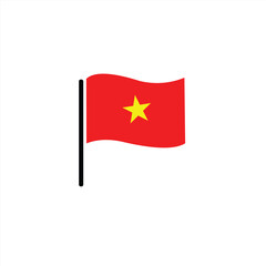 flag of china with pole flag