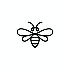 Minimalist line art bee icon © AFAZ