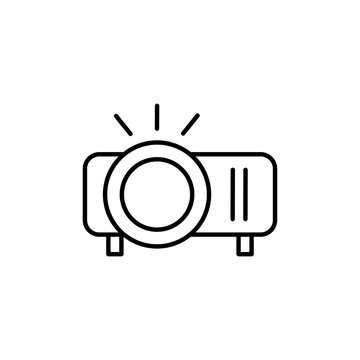Video projector line icon concept. Video projector vector linear illustration, sign, symbol.