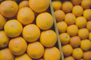 fresh orange in a market