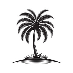 Obraz premium Stylish Silhouette Palm Tree Vector
